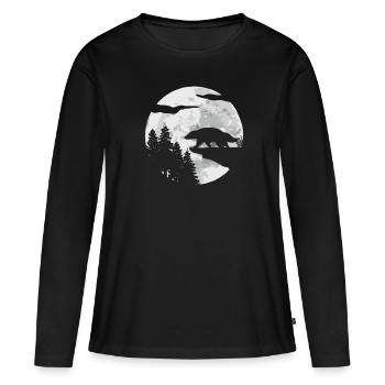 Ratel - T-shirt manches longues Premium bio Femme - noir - Devant - Julia (174cm)