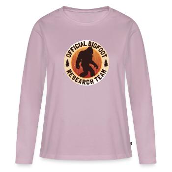 Équipe de recherche officielle du Bigfoot Sasquatch Lustig - T-shirt manches longues Premium bio Femme - rose poudré - Devant - Julia (174cm)