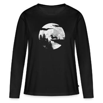 Teckel teckel viennois Teckel Rauhhaardackel - T-shirt manches longues Premium bio Femme - noir - Devant - Julia (174cm)