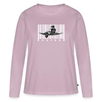 Kajak Kayak - T-shirt manches longues Premium bio Femme - rose poudré - Devant - Julia (174cm)