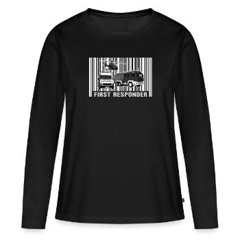 Systemrelevant Sanitäter Notdienst Notfall - Frauen Premium Bio Langarmshirt - Schwarz - Vorne - Julia (174cm)