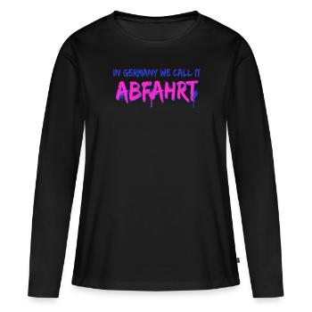 Techno - Women's Premium Organic Long Sleeve Shirt - black - Front - Julia (174cm)