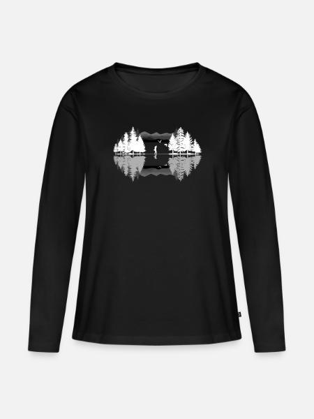 Vogelbeobachter Vögel Beobachten Ornithologe - Ekologisk långärmad premium-T-shirt dam - svart