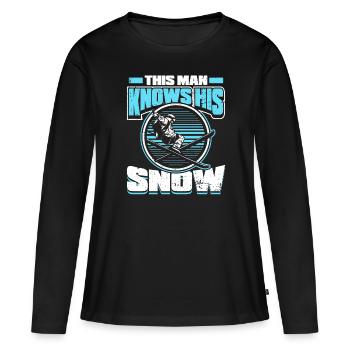 Ski Skiing Skis - Women's Premium Organic Long Sleeve Shirt - black - Front - Julia (174cm)