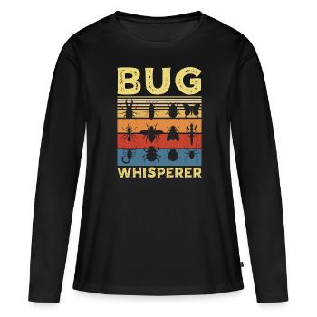 Bug Whisperer Bug Cadeaux pour filles - T-shirt manches longues Premium bio Femme - noir - Devant - Julia (174cm)