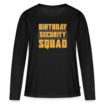 Service de sécurité des agents de sécurité - T-shirt manches longues Premium bio Femme - noir - Devant - Julia (174cm)