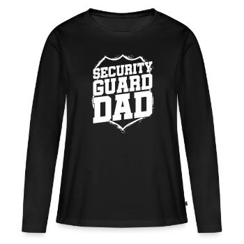 Service de sécurité des agents de sécurité - T-shirt manches longues Premium bio Femme - noir - Devant - Julia (174cm)
