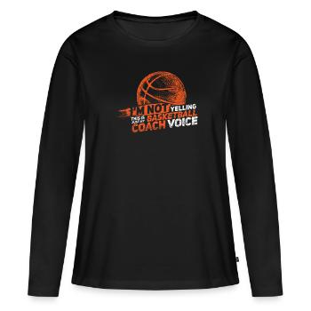 Basketball Basketballer - Frauen Premium Bio Langarmshirt - Schwarz - Vorne - Julia (174cm)