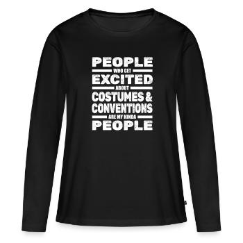 Cosplay - T-shirt manches longues Premium bio Femme - noir - Devant - Julia (174cm)