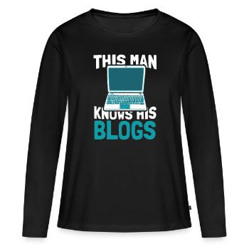 Blog Blogging Blogger - Women's Premium Organic Long Sleeve Shirt - black - Front - Julia (174cm)