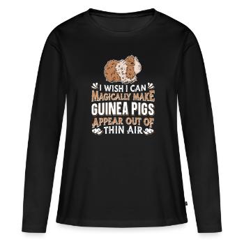 Cochon d’Inde Cochon d’Inde - T-shirt manches longues Premium bio Femme - noir - Devant - Julia (174cm)