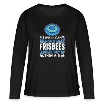 Frisbee - T-shirt manches longues Premium bio Femme - noir - Devant - Julia (174cm)