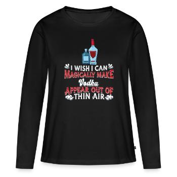 Vodka Wodka - T-shirt manches longues Premium bio Femme - noir - Devant - Julia (174cm)
