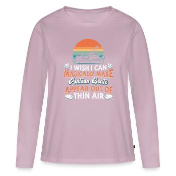 Pontoon boat - Women's Premium Organic Long Sleeve Shirt - dusky pink - Front - Julia (174cm)