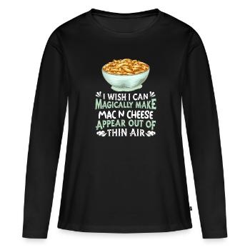 Mac N Cheese - Frauen Premium Bio Langarmshirt - Schwarz - Vorne - Julia (174cm)