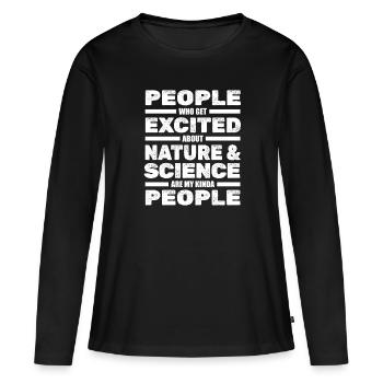 Physicien physicien - T-shirt manches longues Premium bio Femme - noir - Devant - Julia (174cm)