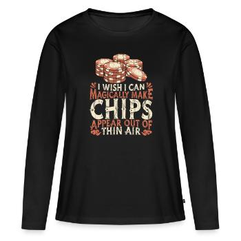 Casino Casino Jeux d’argent - T-shirt manches longues Premium bio Femme - noir - Devant - Julia (174cm)