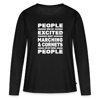Spielmannszug Fanfarenzug Clarinette Musique de cuivres - T-shirt manches longues Premium bio Femme - noir - Devant - Julia (174cm)