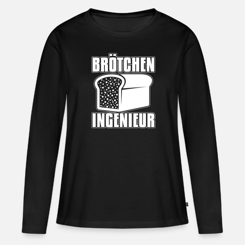 Bäcker Backen Konditor - Frauen Premium Bio Langarmshirt - Schwarz