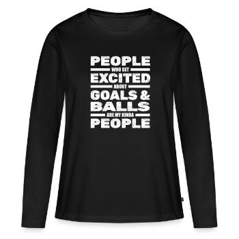 Gardien de but de crosse Gardien de but - T-shirt manches longues Premium bio Femme - noir - Devant - Julia (174cm)