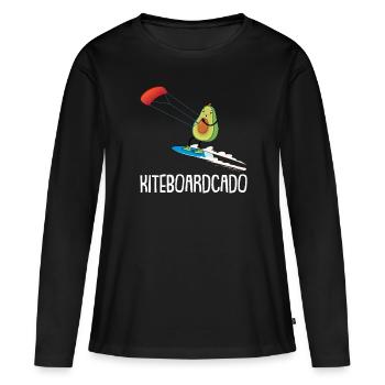 Kitesurfing Kiteboarding Kite Kite Kiten - Women's Premium Organic Long Sleeve Shirt - black - Front - Julia (174cm)