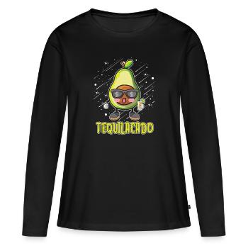 Tequila - Frauen Premium Bio Langarmshirt - Schwarz - Vorne - Julia (174cm)
