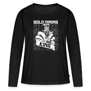 Gold Mining Gold Mine - Women's Premium Organic Long Sleeve Shirt - black - Front - Julia (174cm)