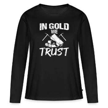 Gold Mining Gold Mine - Women's Premium Organic Long Sleeve Shirt - black - Front - Julia (174cm)