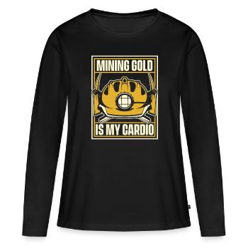 Gold Mining Gold Mine - Women's Premium Organic Long Sleeve Shirt - black - Front - Julia (174cm)