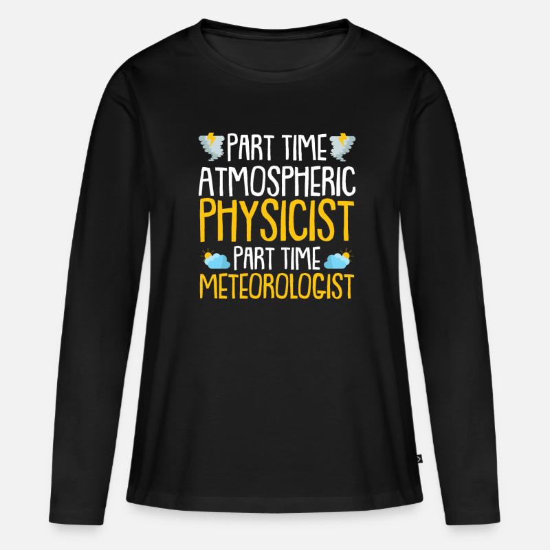 Physik Physiker - Frauen Premium Bio Langarmshirt - Schwarz