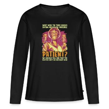 Infirmier - T-shirt manches longues Premium bio Femme - noir - Devant - Julia (174cm)
