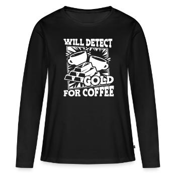 Gold Mining Gold Mine - Women's Premium Organic Long Sleeve Shirt - black - Front - Julia (174cm)