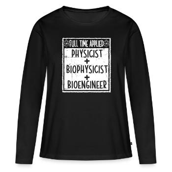 Physicien physicien - T-shirt manches longues Premium bio Femme - noir - Devant - Julia (174cm)