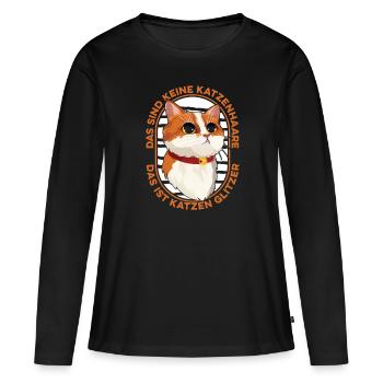 Location de chat Chat Domestique Cat - T-shirt manches longues Premium bio Femme - noir - Devant - Julia (174cm)
