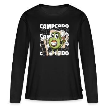 Camping Camping Campsite Camping - T-shirt manches longues Premium bio Femme - noir - Devant - Julia (174cm)