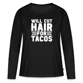Coiffeur Coiffeur Coiffure Coiffure Coiffure Coiffure - T-shirt manches longues Premium bio Femme - noir - Devant - Julia (174cm)