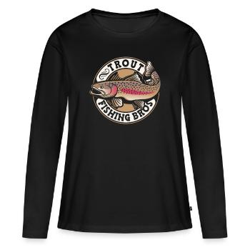 Pêcheur Pêcheur Pêcheurs Pêche - T-shirt manches longues Premium bio Femme - noir - Devant - Julia (174cm)