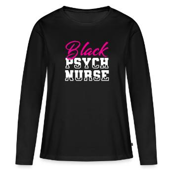 Infirmier - T-shirt manches longues Premium bio Femme - noir - Devant - Julia (174cm)