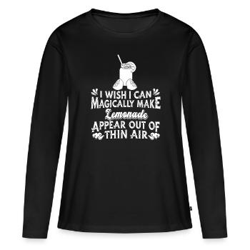 Limonade Limo - Frauen Premium Bio Langarmshirt - Schwarz - Vorne - Julia (174cm)