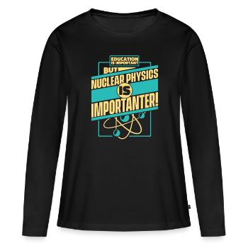 Physicien physicien - T-shirt manches longues Premium bio Femme - noir - Devant - Julia (174cm)
