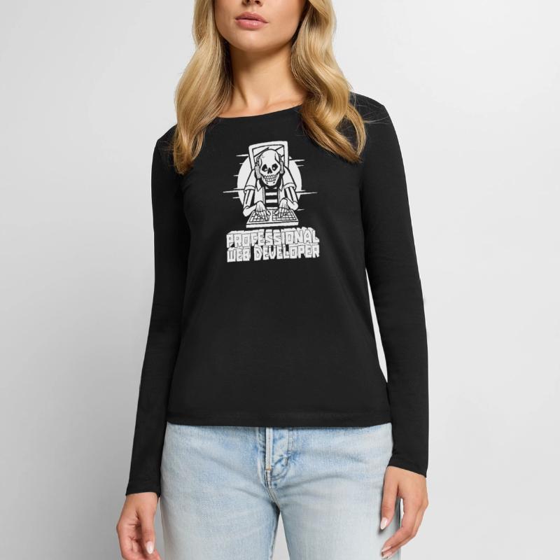 Web Entwickler Webdeveloper Web-Entwickler Frauen Premium Bio Langarmshirt