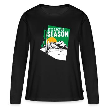 Cactus Garden Cactus - T-shirt manches longues Premium bio Femme - noir - Devant - Julia (174cm)