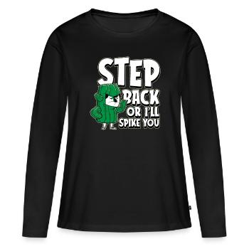 Cactus Jardin Cactus - T-shirt manches longues Premium bio Femme - noir - Devant - Julia (174cm)