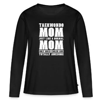 Taekwondo Taekwondo Mama - T-shirt manches longues Premium bio Femme - noir - Devant - Julia (174cm)