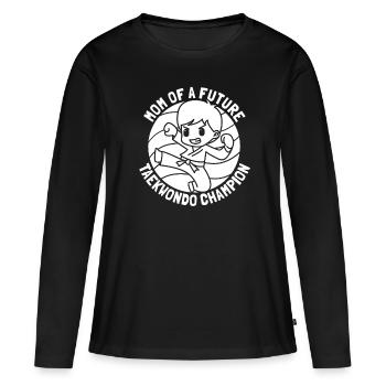 Taekwondo Taekwondo Mama - T-shirt manches longues Premium bio Femme - noir - Devant - Julia (174cm)