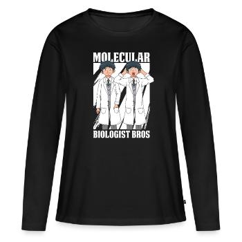Biologiste Biologiste moléculaire - T-shirt manches longues Premium bio Femme - noir - Devant - Julia (174cm)