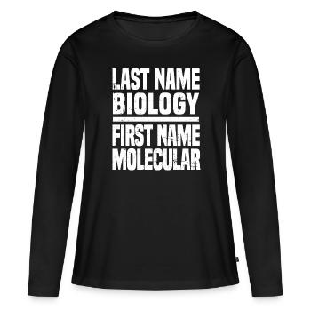 Biologiste Biologiste moléculaire - T-shirt manches longues Premium bio Femme - noir - Devant - Julia (174cm)