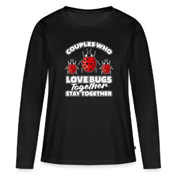 Entomology Entomologist Insect Couple - Women's Premium Organic Long Sleeve Shirt - black - Front - Julia (174cm)