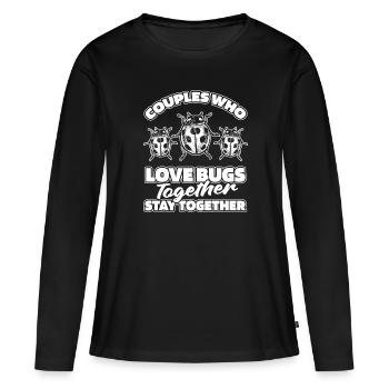 Entomology Entomologist Insect Couple - Women's Premium Organic Long Sleeve Shirt - black - Front - Julia (174cm)