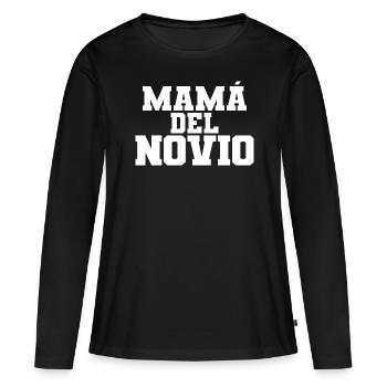 Mama del Novio Groom's Mother Wedding Gift - Women's Premium Organic Long Sleeve Shirt - black - Front - Julia (174cm)